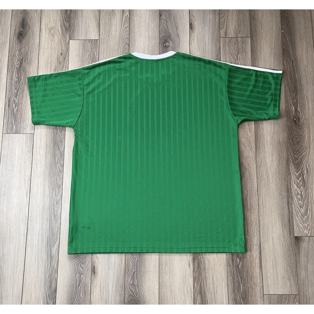 Adidas Originals Green/White Trefoil Polyester Jersey Shirt Mens Size XL IM9457